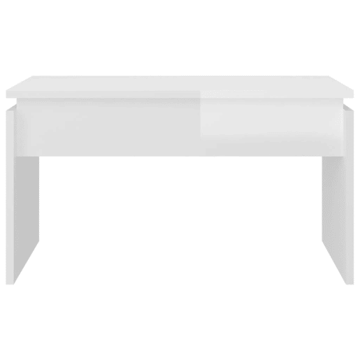 Mesa de Centro, Mesa baixa, 68x50x38 cm derivados madeira branco brilhante