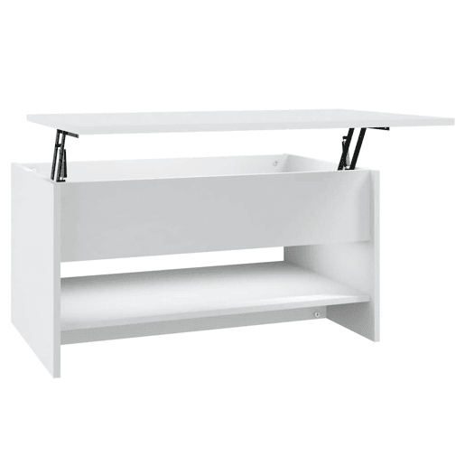 Mesa de Centro, Mesa baixa, 80x50x40 cm derivados de madeira branco