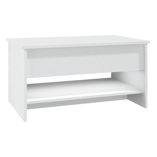 Mesa de Centro, Mesa baixa, 80x50x40 cm derivados de madeira branco