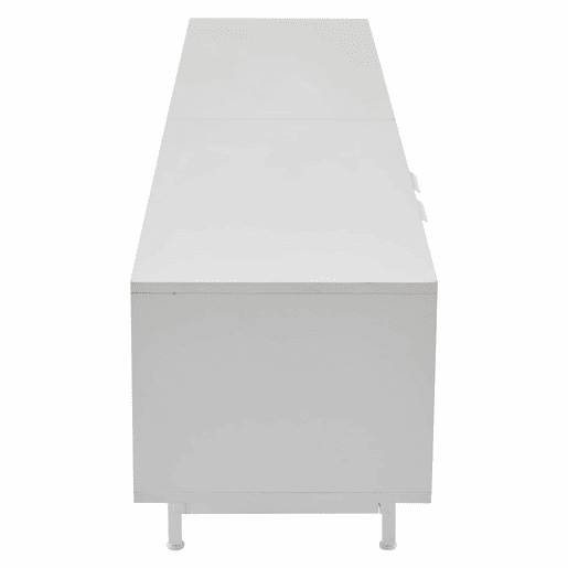 Armário TV 200 cm - com 3 compartimentos e 2 gavetas - TV 90u201D capacidade máxima - Branco
