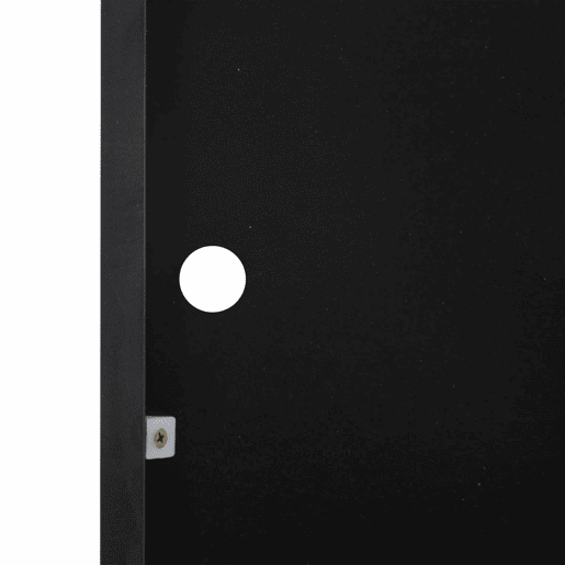 Vitrine de pé 60x35x180 cm - Vitrine de vidro com LED, vitrine vertical com 3 gavetas - Preto brilhante