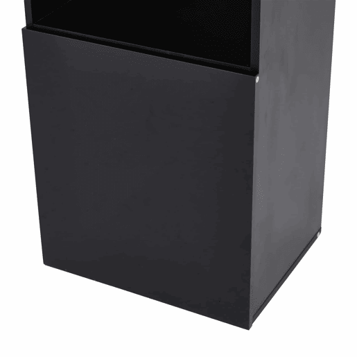 Vitrine alta 45x35x160 cm - LED, 1 prateleira de vidro - Preto brilhante
