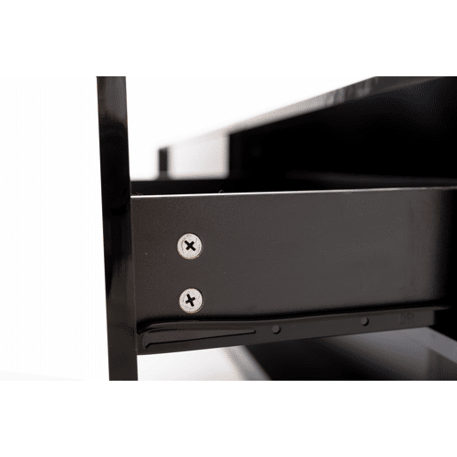 Suporte para TV 170cm com LED e ecrã de vidro - 2 gavetas - Preto