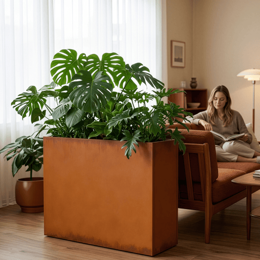 Vaso para plantas Vaargel aço corten 82x90x30 cm Ferrugem nobre casa.pro