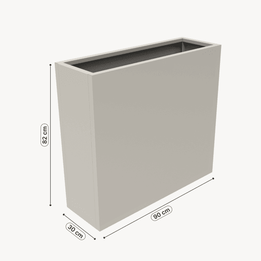 Vaso para plantas Vaargel aço 82x90x30 cm Bege alho casa.pro
