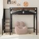 Cama alta para niños 95x255 Cama alta para niños 95x255 Blanco
