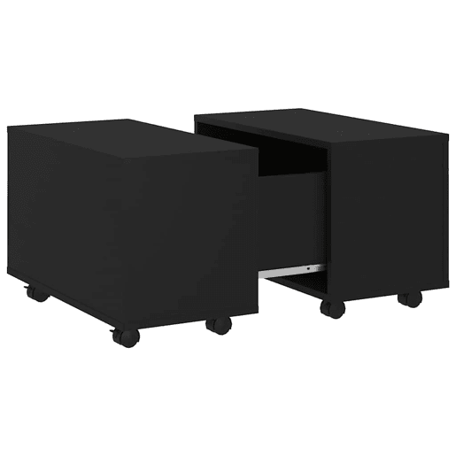 Mesa de Centro, Mesa baixa, 60x60x38 cm derivados de madeira preto