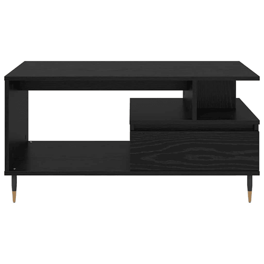 Mesa de Centro, Mesa baixa, com gaveta Carvalho Preto 90 x 49 x 45 cm