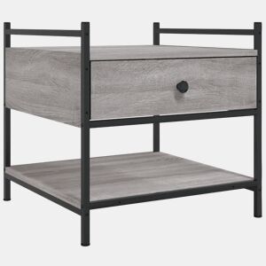 Mesa de Centro, Mesa baixa, 50x50x50 cm derivados de madeira cinzento sonoma