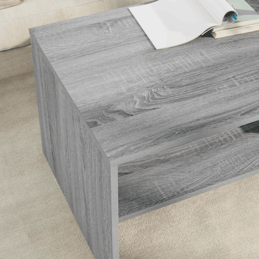 Mesa de Centro, Mesa baixa, Cinza Sonoma 100 x 50 x 40 cm Madeira processada