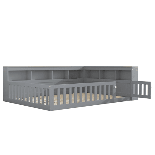 Cama Daybett 140x190cm - Sofá-cama, com arrumação, com estrado (sem colchão), com tomada e USB, cinzento