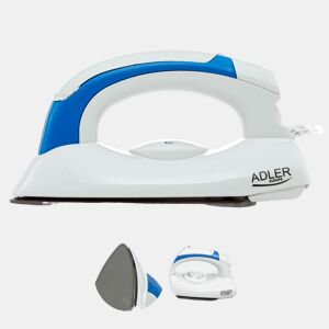 Adler AD5015 Ferro a Vapor de Viagem Base Inox, 700, Branco azul