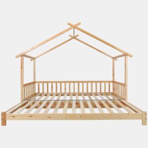 Cama com gavetão - cama de cabine para crianças 90(180)x200cm em madeira maciça - Natural