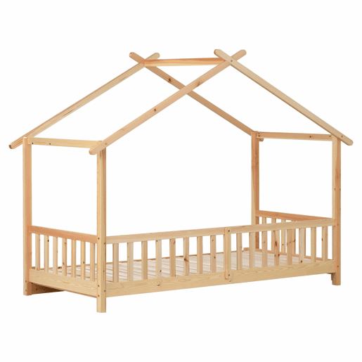 Cama com gavetão - cama de cabine para crianças 90(180)x200cm em madeira maciça - Natural