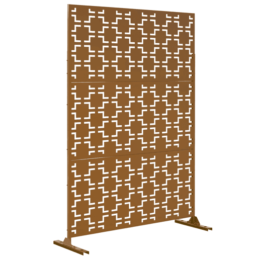 Parede divisória Basciano aço 180x120cm - Castanho casa.pro