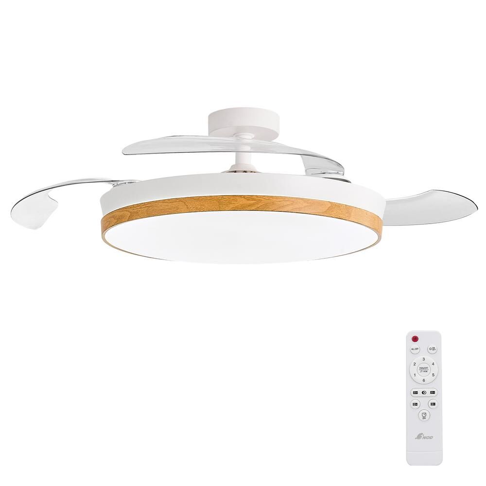 3NOD Ventilador de techo LED con aspas retráctiles