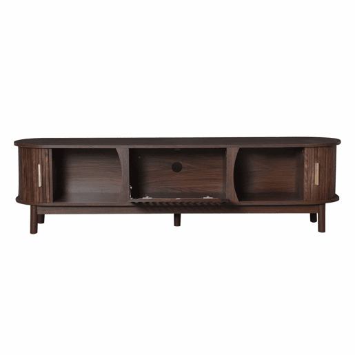 Móvel para TV 165x39,5x46 cm - Lowboard-TV-Schrank com porta deslizante e porta basculante - Castanho Móvel para TV 165x39,5x46 cm - Lowboard-TV-Schrank com porta deslizante e porta basculante - Castanho