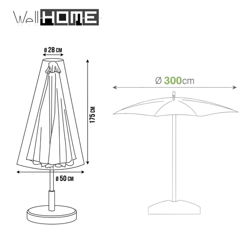 Capa para guarda-sol Well Home