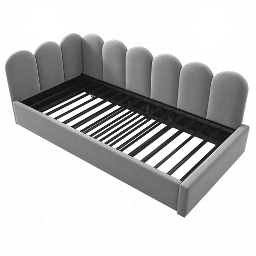 Cama divã 90x200 cm - Sofá-cama com cama extensível 90x190 cm e estrado - Cinza
