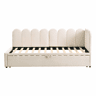 Sofá-cama 90180x200 cm - Multifuncional em L, design compacto, ideal para crianças ou convidados - Bege