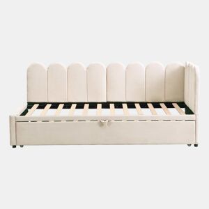 Sofá-cama 90180x200 cm - Multifuncional em L, design compacto, ideal para crianças ou convidados - Bege