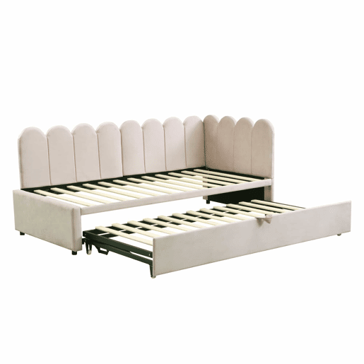 Sofá-cama 90180x200 cm - Multifuncional em L, design compacto, ideal para crianças ou convidados - Bege
