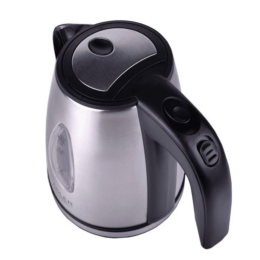 Adler AD1203 Jarro Eléctrica, 1,7 L, Chaleira Eléctrica, Aço Inoxidável sem BPA, Interior Iluminado, Sem Fios, Resistência Escondida, 1600, Prata