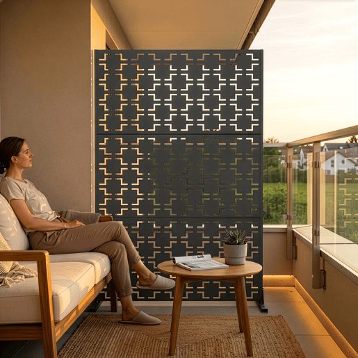 Parede divisória Basciano aço 180x120cm - Antracite cinzento casa.pro Parede divisória Basciano aço 180x120cm - Antracite cinzento casa.pro