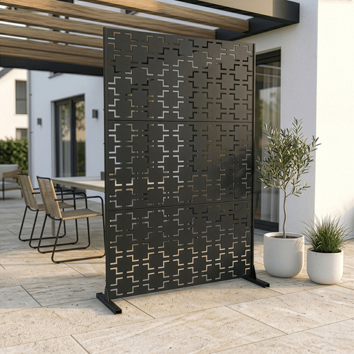 Parede divisória Basciano aço 180x120cm - Antracite cinzento casa.pro Parede divisória Basciano aço 180x120cm - Antracite cinzento casa.pro