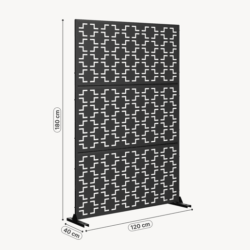 Parede divisória Basciano aço 180x120cm - Antracite cinzento casa.pro Parede divisória Basciano aço 180x120cm - Antracite cinzento casa.pro