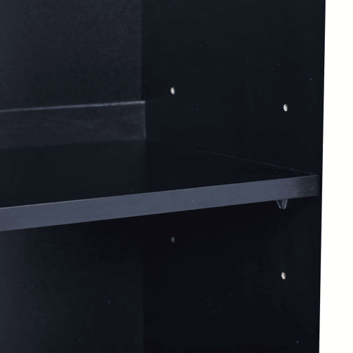 Vitrina 80x30x200 cm com LED - 4 portas (2 portas de vidro) - Preto e branco Vitrina 80x30x200 cm com LED - 4 portas (2 portas de vidro) - Preto e branco
