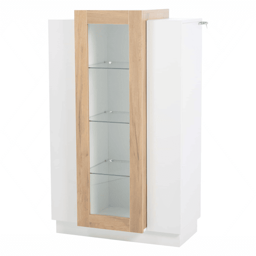 Móvel de sala 74x40x120 cm - Vitrine com 3 portas, LED, prateleira de vidro e gaveta - Alto brilho Móvel de sala 74x40x120 cm - Vitrine com 3 portas, LED, prateleira de vidro e gaveta - Alto brilho