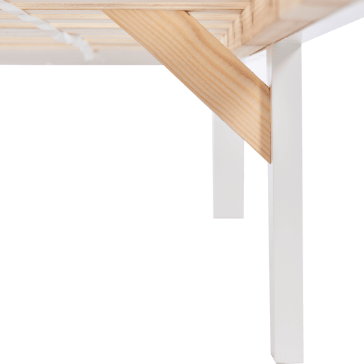 Cama casa, 200x90 cm - Cama infantil com 2 janelas, estrutura em pinho e MDF - Branco