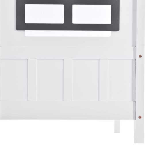 Cama casa, 200x90 cm - Cama infantil com 2 janelas, estrutura em pinho e MDF - Branco