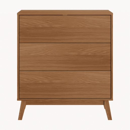 Cómoda Aastmabospoo com 3 gavetas 90x80x40 cm Aspeto nogueira en.casa