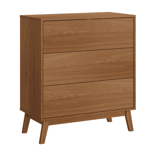 Cómoda Aastmabospoo com 3 gavetas 90x80x40 cm Aspeto nogueira en.casa