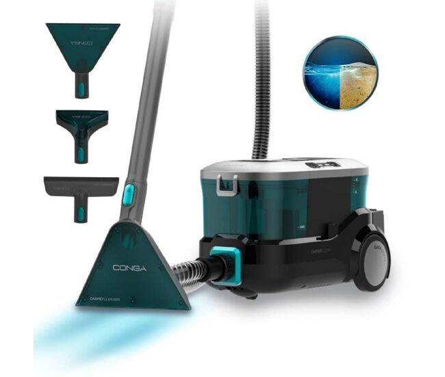 Cecotec limpiador aspirador de tapicerías y alfombras, aspiradora de trineo conga carpetclean 10000 easyhome. 800w