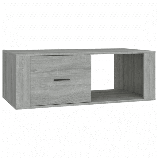 Mesa de Centro, Mesa baixa, 100x50,5x35 cm derivados de madeira cinza sonoma