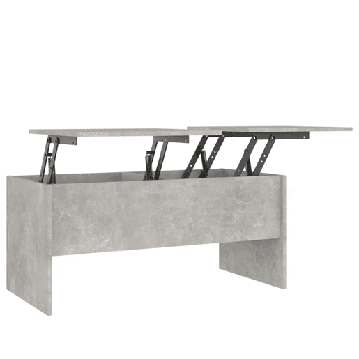 Mesa de Centro, Mesa baixa, 102x50,5x46,5cm madeira processada cinza cimento