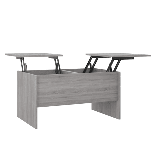 Mesa de Centro, Mesa baixa,80x50x42,5cm derivados de madeira cinzento sonoma