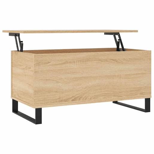 Mesa de Centro, Mesa baixa, 90x44,5x45 cm derivados madeira carvalho sonoma