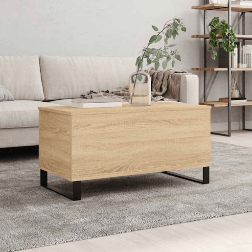 Mesa de Centro, Mesa baixa, 90x44,5x45 cm derivados madeira carvalho sonoma
