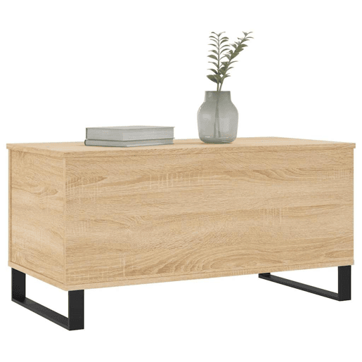 Mesa de Centro, Mesa baixa, 90x44,5x45 cm derivados madeira carvalho sonoma