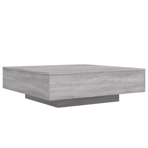 Mesa de Centro, Mesa baixa, com luzes LED 100x100x31 cm cinzento sonoma