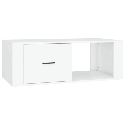 Mesa de Centro, Mesa baixa, 100x50,5x35 cm derivados de madeira branco