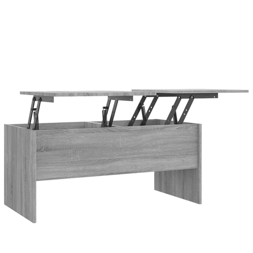 Mesa de Centro, Mesa baixa, 102x50,5x46,5 cm madeira processada sonoma cinza