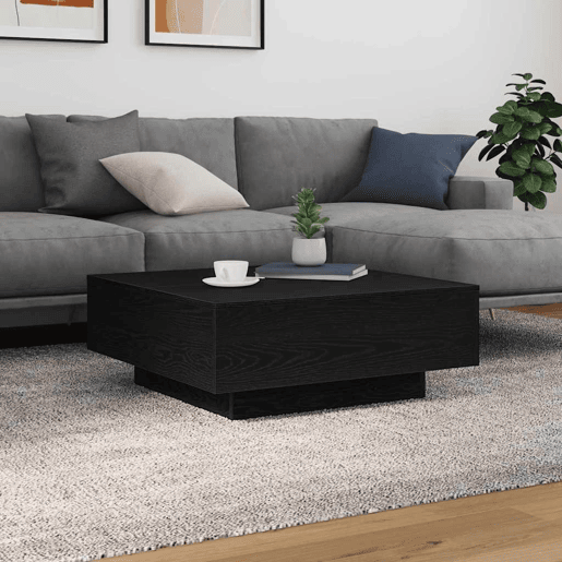 Mesa de Centro, Mesa baixa, Carvalho Preto 80 x 80 x 31 cm