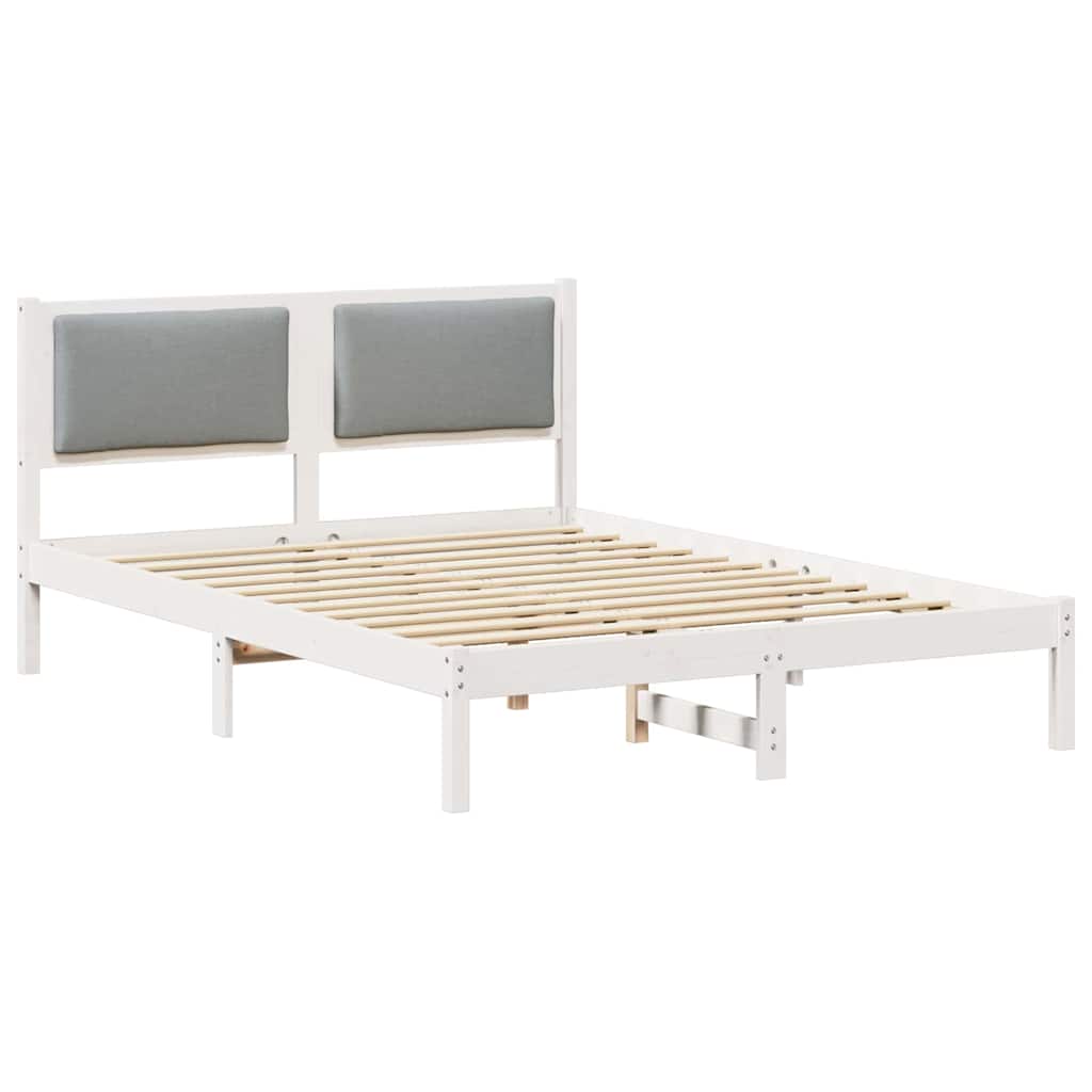 Estructura de cama matrimonial 165x205 Blanco/ Gris Claro