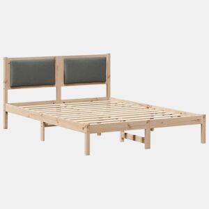 Estrutura da Cama de casal simple com cabeceira Cinza Escuro 160 x 200 cm