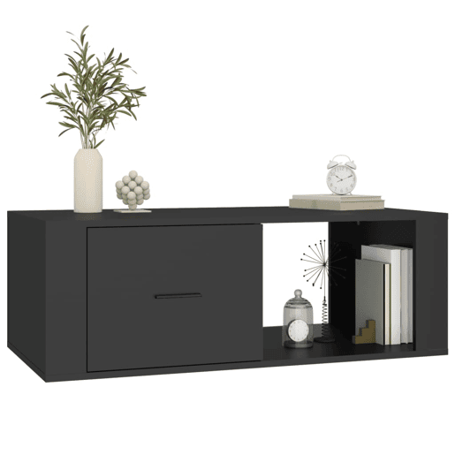 Mesa de Centro, Mesa baixa, 100x50,5x35 cm derivados de madeira preto